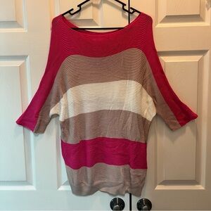 3/4 Sleeve Color Block Sweater